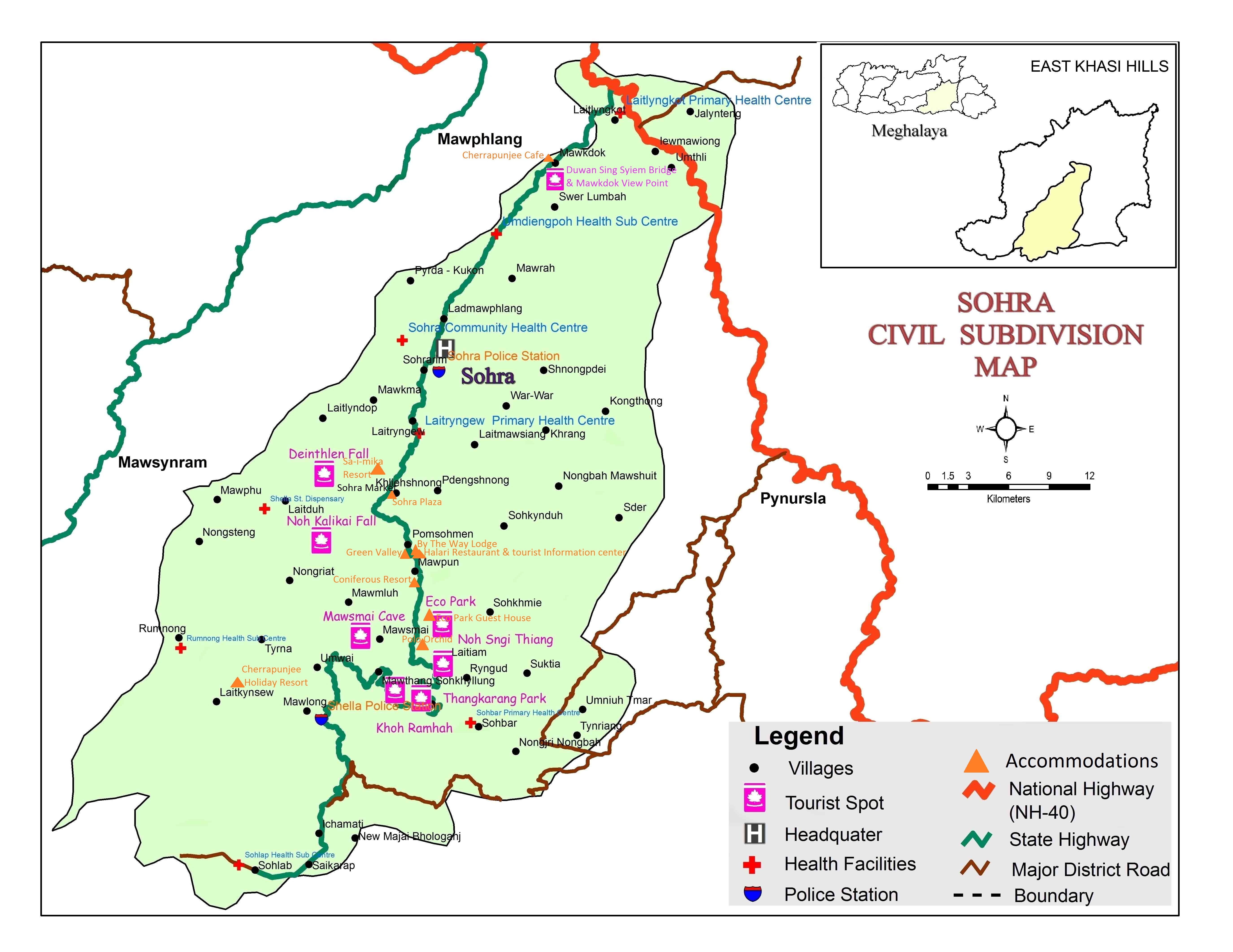 Map of Sohra